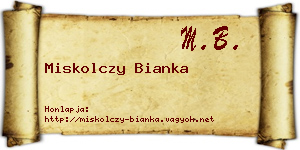 Miskolczy Bianka névjegykártya