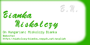 bianka miskolczy business card